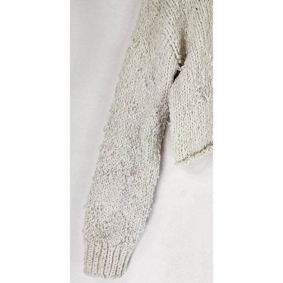 Urban Outfitters Sweater Womens Small Ivory Preppy Chunky Knit Crop Pull Over - Picture 9 of 11